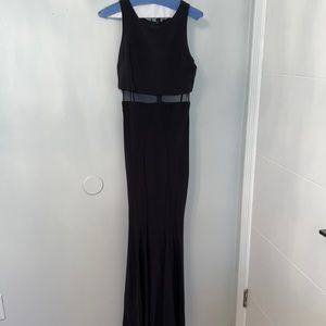 NWOT Navy Mesh Gala Dress